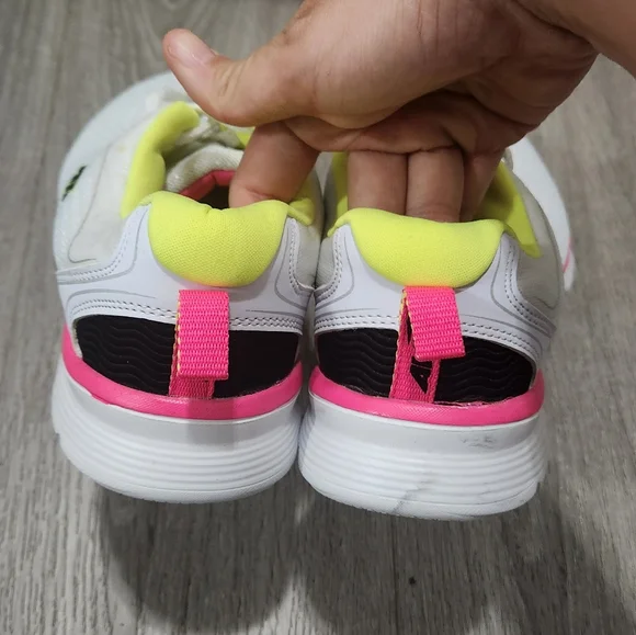 Avia Women's White and Neon Pink Athletic Shoes Size 9 - Picture 3 of 6
